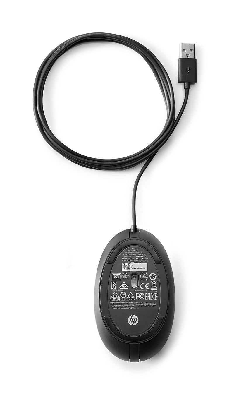 [Australia - AusPower] - HP Wired Desktop 320M Mouse - Optical - Cable - USB - 1000 dpi - Scroll Wheel - Symmetrical 