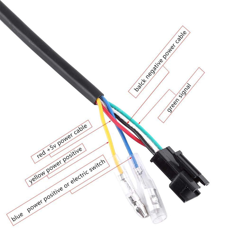 [Australia - AusPower] - Tbest Electric Throttle,Ebike Throttle,Universal E-Bike Throttle Grip Electric Bike Motor Scooter Speed Controller & Cable Set, 12V-99V Half Wrist Twist Grip Throttle Handle with LED Display Key Knock 