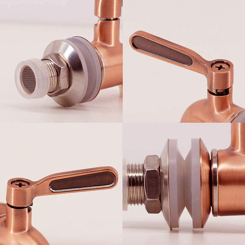 [Australia - AusPower] - hgzaccompany 2 pack stainless steel replacement spigot for beverage dispenser,metal spout for beverage dispenser carafe,water dispenser replacement faucet (2) 