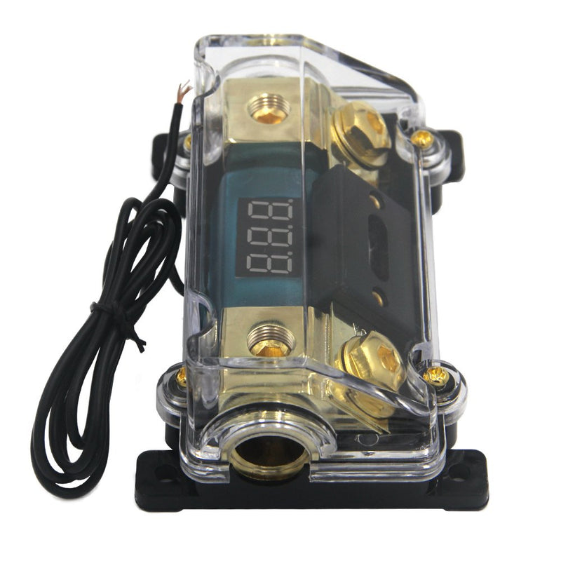 [Australia - AusPower] - ZOOKOTO 200A Fuse Holder,Car Stereo Audio Led Display Digital Voltage Inline ANL Fuse Holder 0 2 4 Gauge in Out with 200 Amp Fuse 1 IN 1 OUT With Digital Voltage Display 
