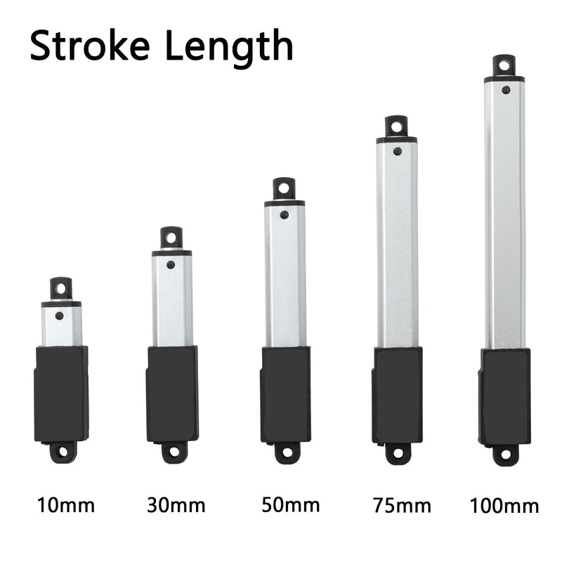 [Australia - AusPower] - JQDML Mini Micro Linear Actuator Metal Gear 12V, Stroke 3 inch, Pushing Force 42.2 lbs Speed 0.2"/sec, Weight: 0.16lbs, for Cabinets Robotics Home Automation and Toys (3 inch, 42.2 lbs) 
