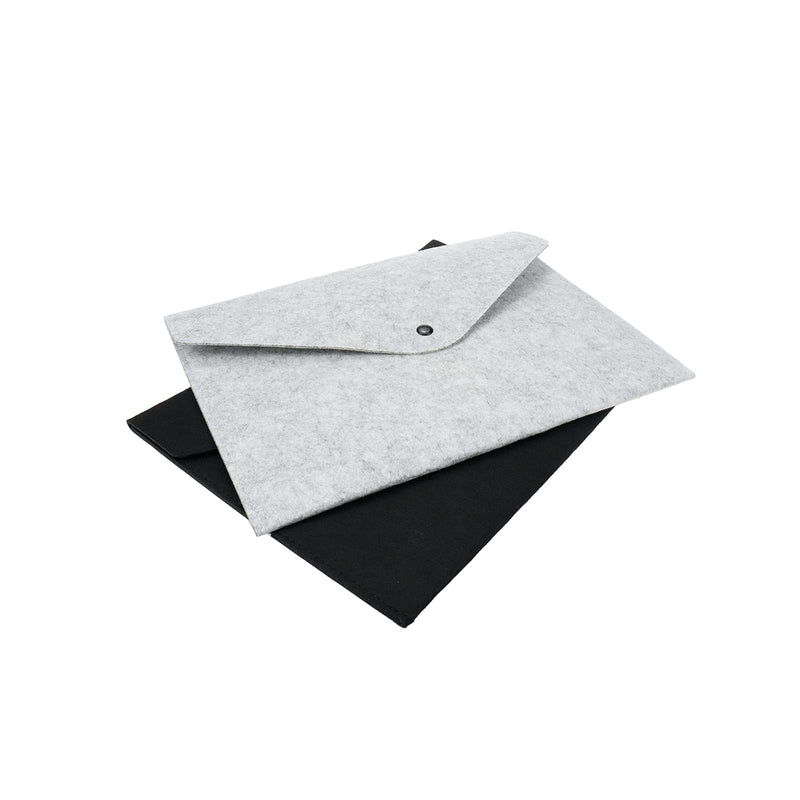 [Australia - AusPower] - Geesatis 2 Pcs File Folders Expanding File Folder A4 Paper Portfolio Case Letter Envelope Folders Pockets, Black and Gray 