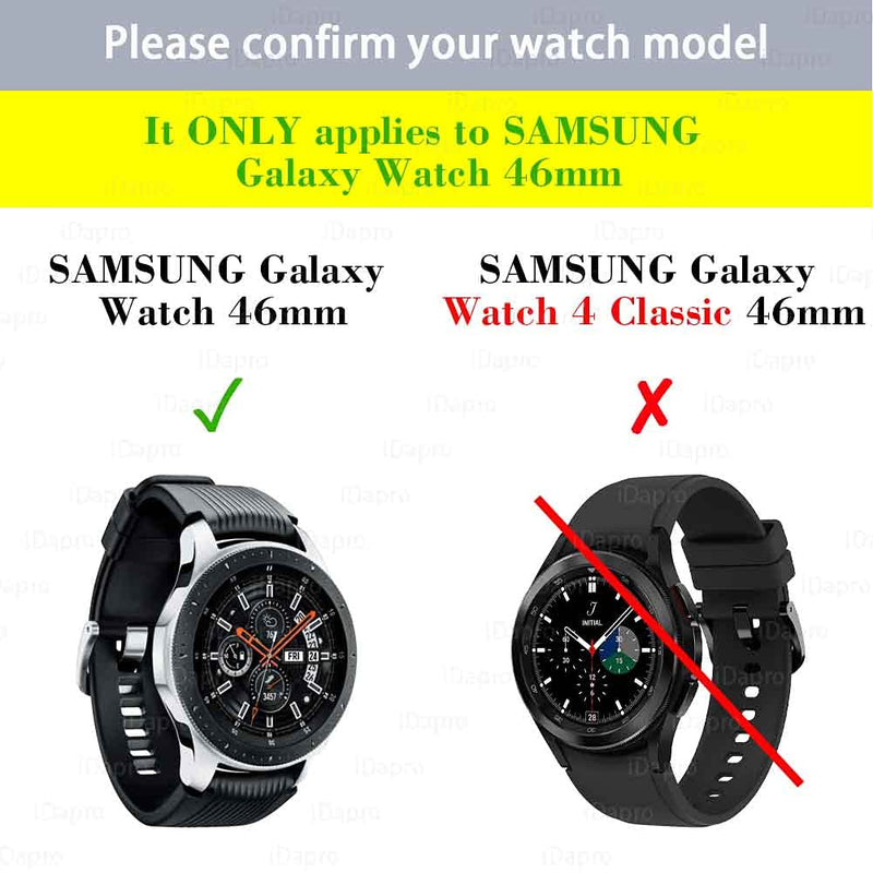 [Australia - AusPower] - Screen Protector for SAMSUNG Galaxy Watch 46mm Smartwatch [4 Pack], iDaPro Tempered Glass Anti-Scratch Bubble-Free Easy Installation 
