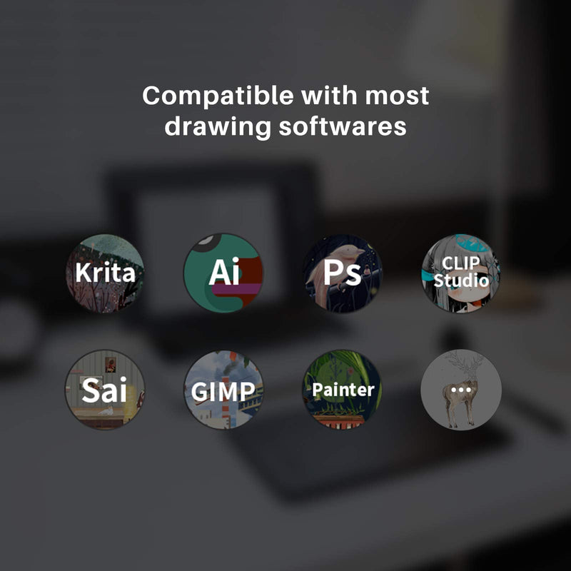 [Australia - AusPower] - HUION Inspiroy H640P Graphics Drawing Tablet with Battery-Free Stylus 8192 Pressure Sensitivity 6 Customized Hot Keys, Digital Pen Tablet for Linux, Mac, Windows PC and Android 