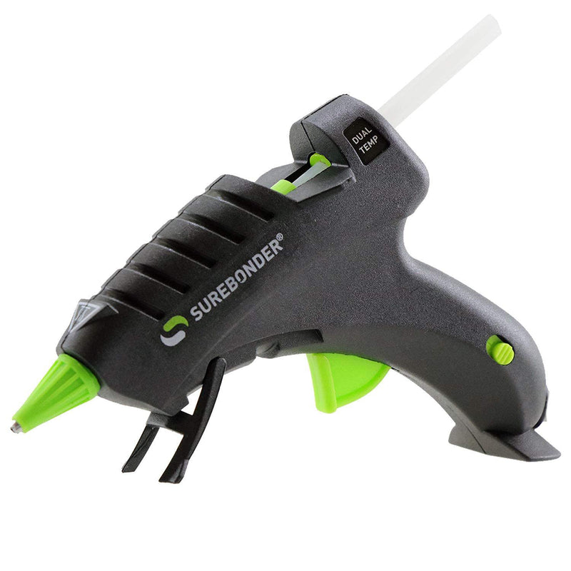 [Australia - AusPower] - Surebonder Mini Hot Glue Gun With Dual Temperature, Includes 12 Glue Sticks, 20W, 120V, Bond a Variety of Materials Including Delicate Fabrics and Strong Woods & Metals (Plus Series DT-200FKIT) 