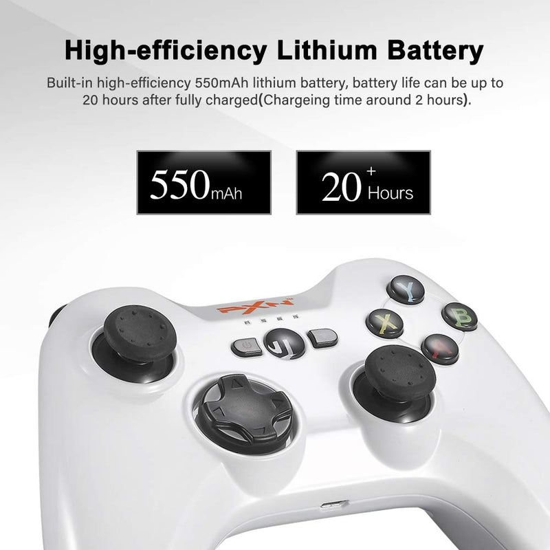[Australia - AusPower] - Mfi Game Controller for Iphone PXN Speedy(6603) iOS Gaming Controllers for Call of Duty Gamepad with Phone Clip for Apple TV, Ipad, iPhone (White) white 