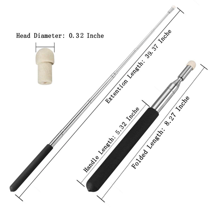 [Australia - AusPower] - Telescopic Teachers Pointer,Teaching Pointer,Hand Pointer Extendable Telescopic Retractable Pointer Handheld Presenter Classroom Whiteboard Pointer (2) 2 