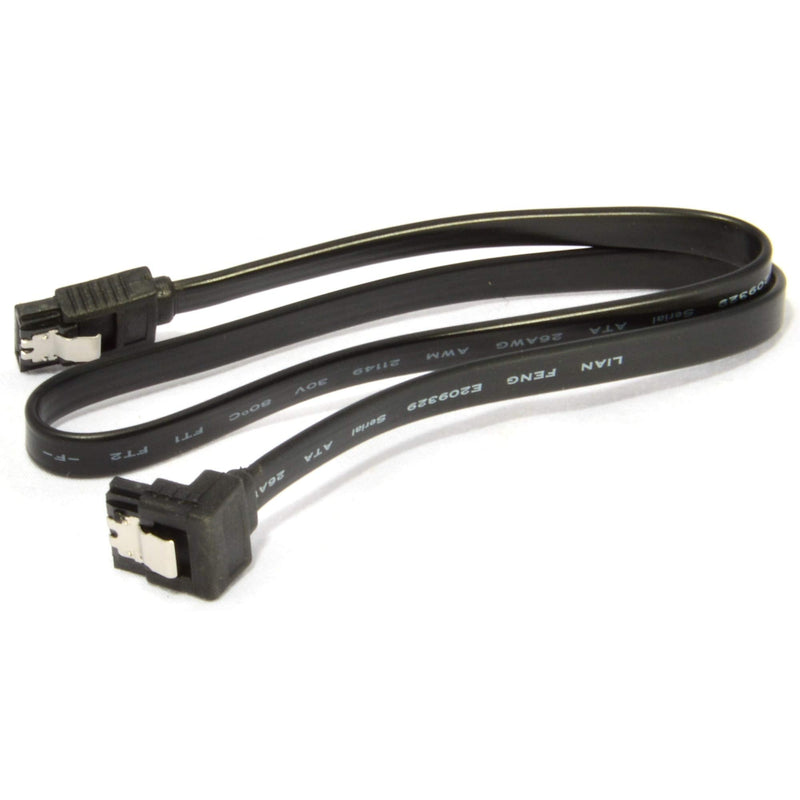 [Australia - AusPower] - JacobsParts 5-Pack 18" SATA 3.0 Cable SATA3 III 6GB/s Right Angle SSD HDD Hard Drive, Black 