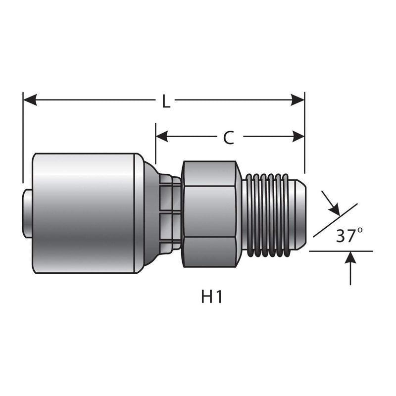 [Australia - AusPower] - Gates G25165-1210 Hydraulic Coupling 