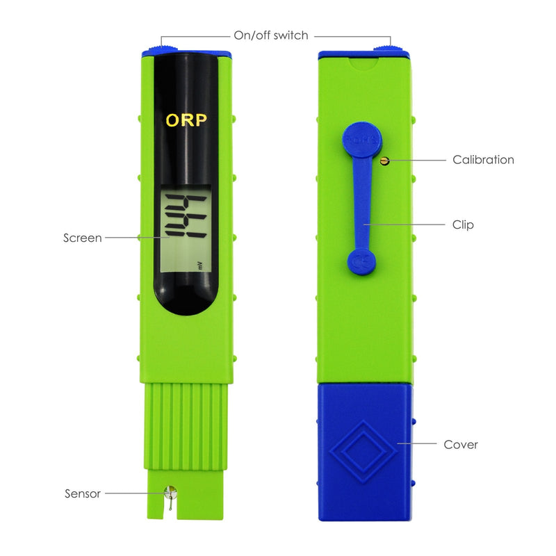 [Australia - AusPower] - ORP Redox Meter -1999~1999mV Oxidation Reduction Potential Tester with 256mV ORP Calibration Buffer for Water Testing, Aquarium, Research Laboratory (ORP-228 Meter+Calibration Powder) ORP-228 Meter+Calibration Powder 