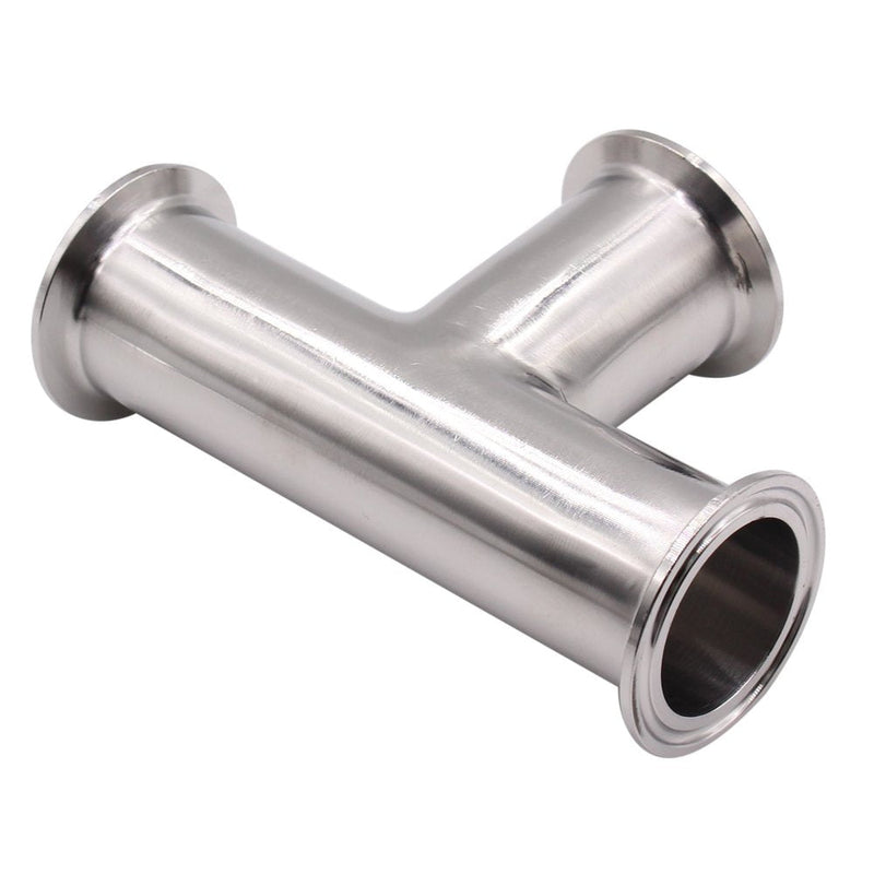 [Australia - AusPower] - DERNORD Clamp Tee 3 Way Stainless Steel 304 Sanitary Fitting Fits 1.5" Tri-clamp, 38mm Pipe OD Pipe OD 38mm 