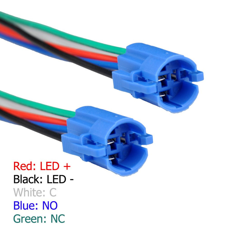 [Australia - AusPower] - NOT FIT U16C2, 16mm Pigtail, Wire Connector, Socket Plug Only for U16F1/U16F2 /U16F5 Pushbutton Switch (Pack of 2) 