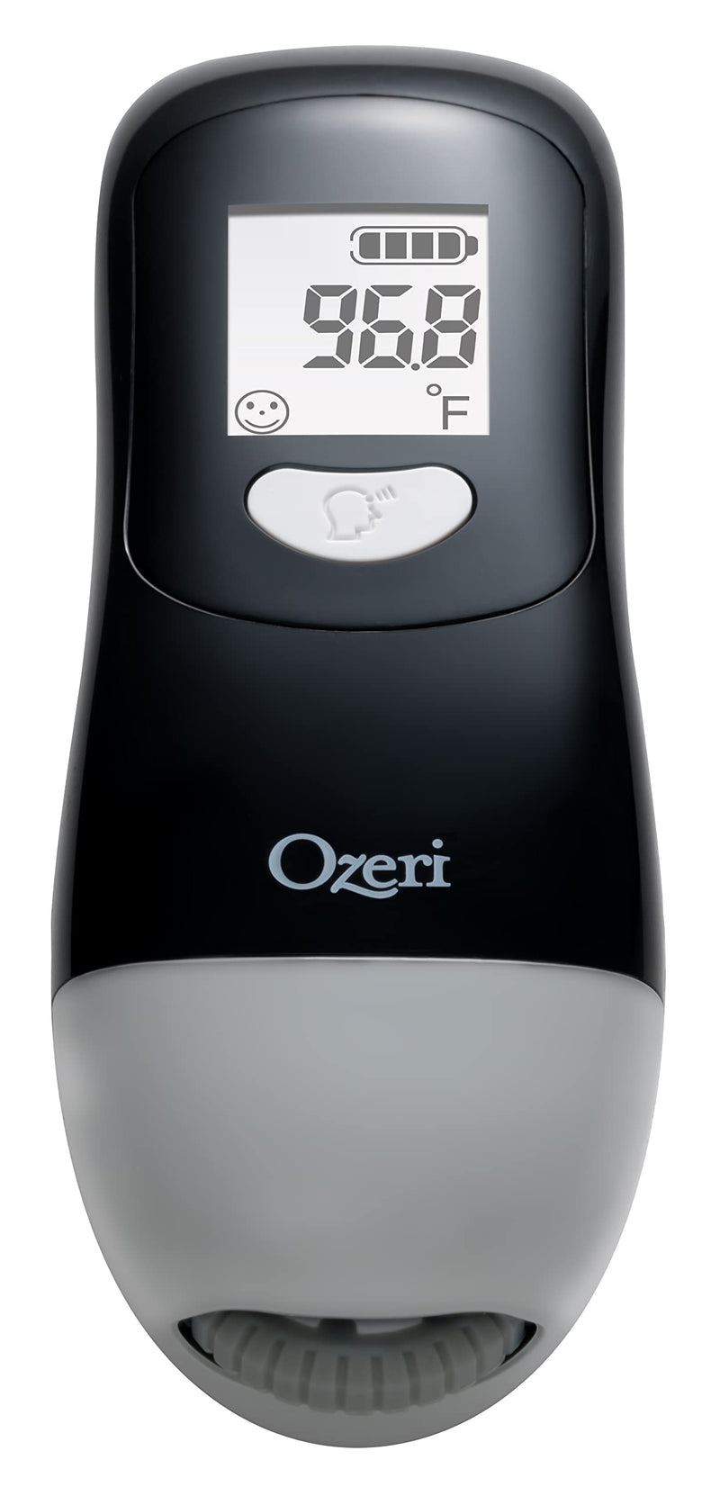 [Australia - AusPower] - Ozeri Kinetic Non-Contact Forehead Thermometer with Battery-Free Infrared Technology Black 