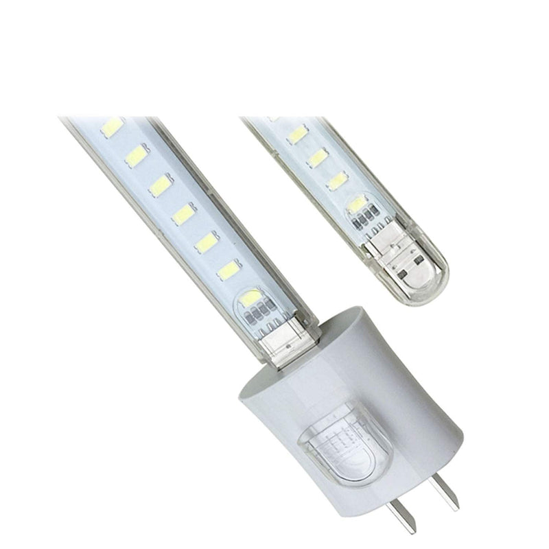 [Australia - AusPower] - DGZZI 2pcs Portable Mini 8-LED USB Light 5V Night Lamp Outdoor Camping Bulb SMD 5730 for Mobile Charger Laptops Notebook Reading Power Bank Warm White 