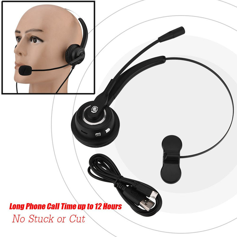 [Australia - AusPower] - Diyeeni Call Center Bluetooth Headset for Computer,Noise Cancelling Headphone,Wireless Headset with Mic,360° Rotation Earmuff,12 Hours Call time 