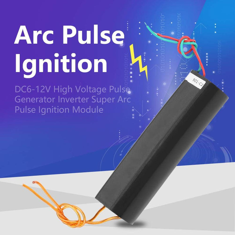 [Australia - AusPower] - DC6-12V to 10,000V High Voltage Pulse Generator Inverter Super Arc Pulse Ignition Module for Science Experiment Electronic Instrument(901-c2) 