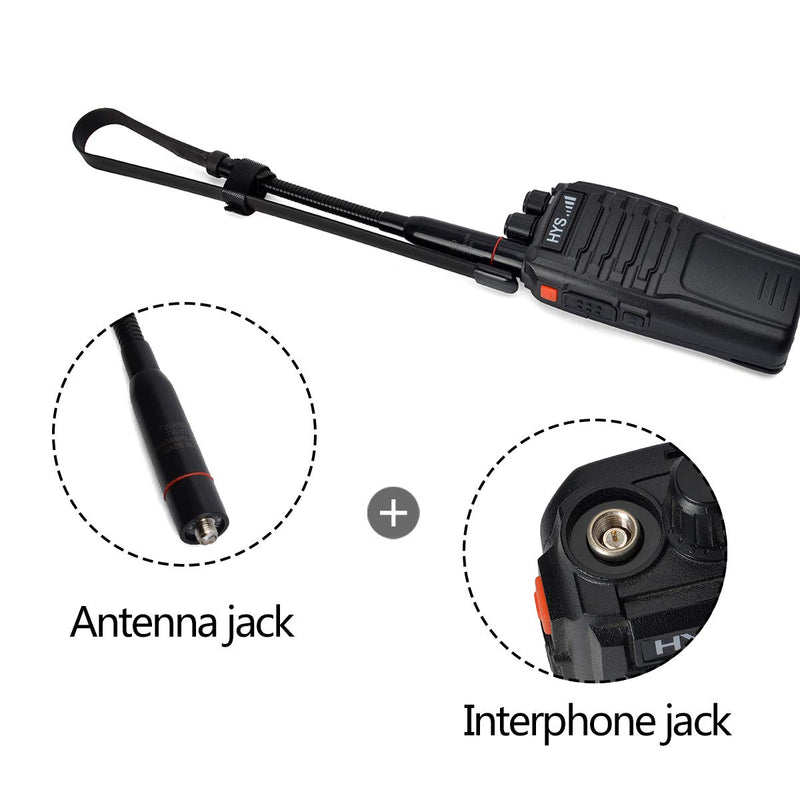 [Australia - AusPower] - TWAYRDIO Dual Band SMA Female Foldable Tactical Antenna with Gooseneck 18.7inch 2 Meter/70cm 2 Way Radio Antenna for Baofeng UV-5R Series,UV-82 Series,BF-F8HP Kenwood Retevis Walkie Talkie 