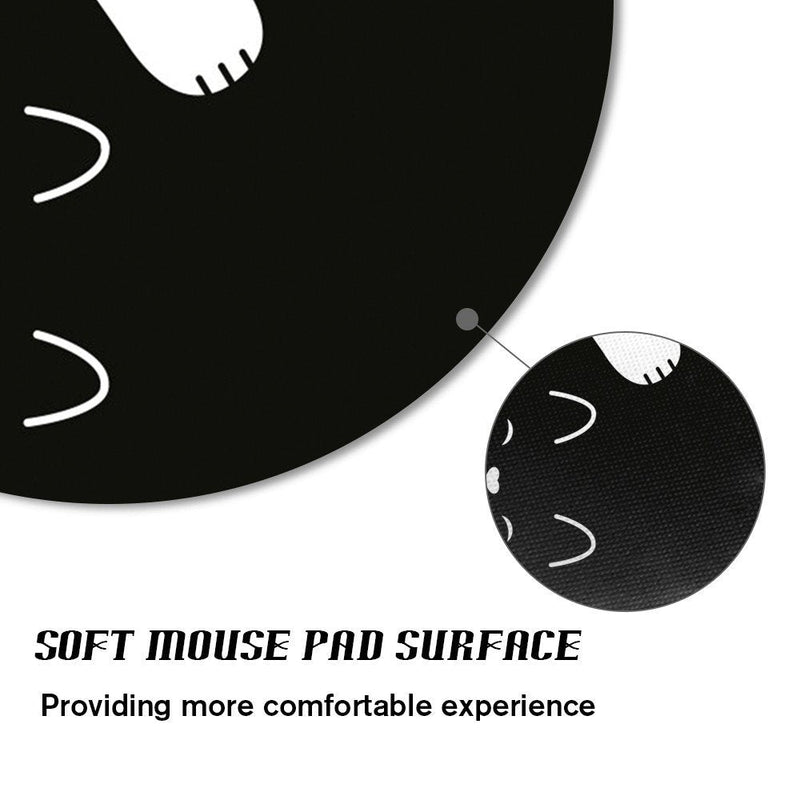 [Australia - AusPower] - Cat Custom Mouse Pad Gaming Mat Keyboard Pad Waterproof Material Non-Slip Personalized Round Mouse pad (7.8x7.8x0.08Inch) 