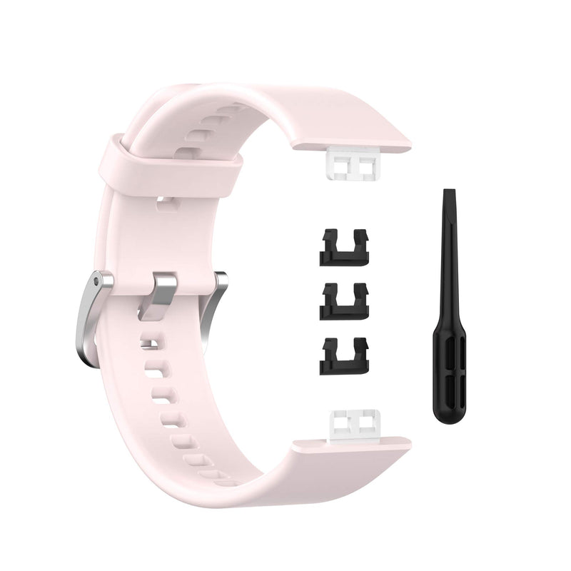 [Australia - AusPower] - Senter Replacement Bands Compatible with Huawei Watch Fit Band,Adjustable Accessory Soft Silicone Sport Wristband for Women Men Light pink One Size 