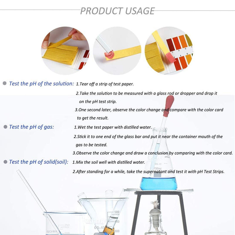 [Australia - AusPower] - Utoolmart pH Test Strips, 320PCS Full Range 1-14 Litmus Paper pH Soap Making Testing Strips for Water Saliva Urine Soil, 4 Packs 