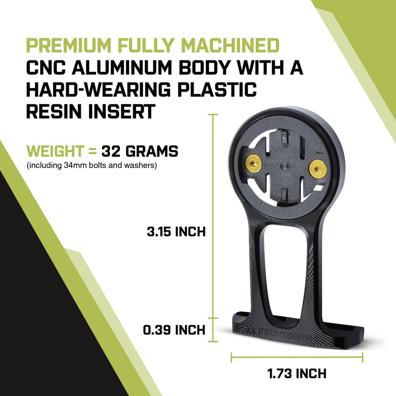 [Australia - AusPower] - JRC Components Stealth+ Premium Bike Mount | Compatible with All Wahoo Elemnt GPS Computers For Wahoo Models Gold 