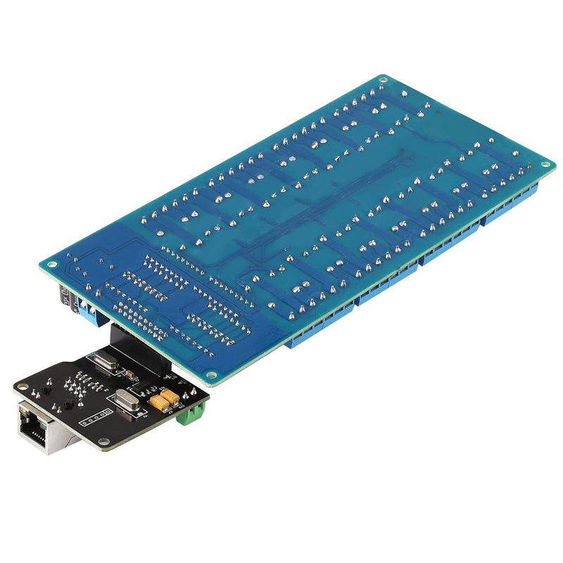 [Australia - AusPower] - Bewinner Ethernet Control Module,16-Channel Relay Module,RJ45 Interface,Ethernet TCP/IP Relay On-Off Output Relay Module Board for Smart Home Control 