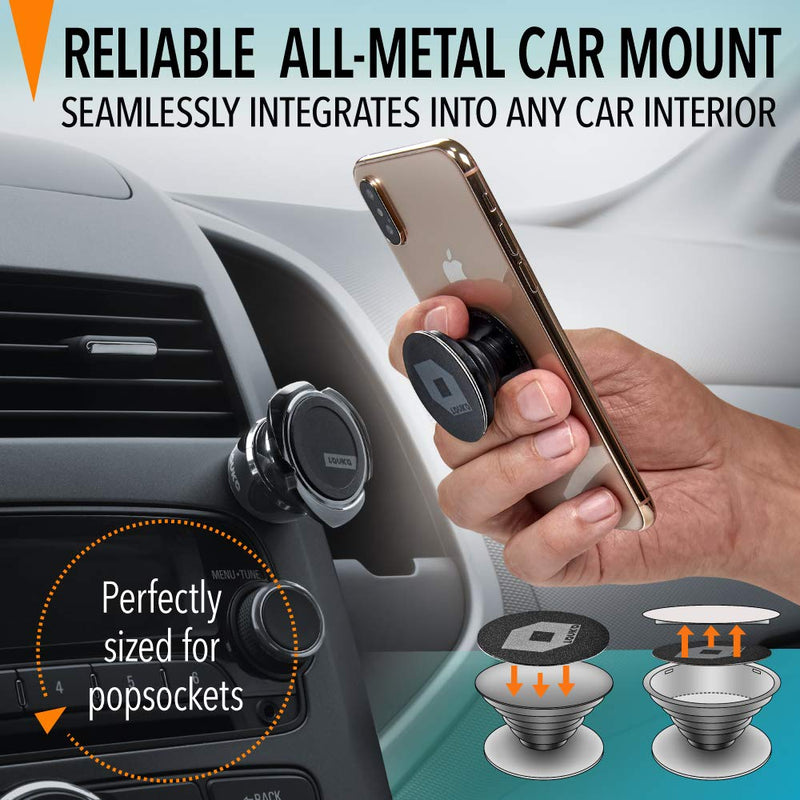 [Australia - AusPower] - Cell Phone Holder for Car Dashboard - iPhone Car Mount Compatible with Any Smartphone or GPS - Universal Auto-Grip Car Phone Mount Magnetic 