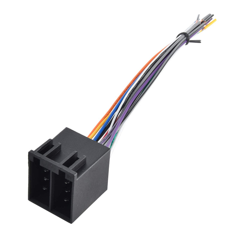 [Australia - AusPower] - RED WOLF Car Radio ISO Wire Harness Adapter For Semi Truck Freightliner International Peterbilt Volvo Sterling Mack Kenworth Stereo Connector cable 16 Pin Male Plug to JVC Pioneer Kenwood Sony Android 