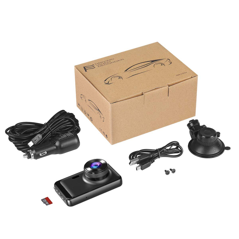 [Australia - AusPower] - Dash Camera with SD Card Included, Dashcams for Cars Front Full HD 1080P Dash Cams 170°Wide Angle Dashboard Cameras for Trucks with Night Vision 3”IPS Screen Loop Recording G-Sensor Parking Monitor 
