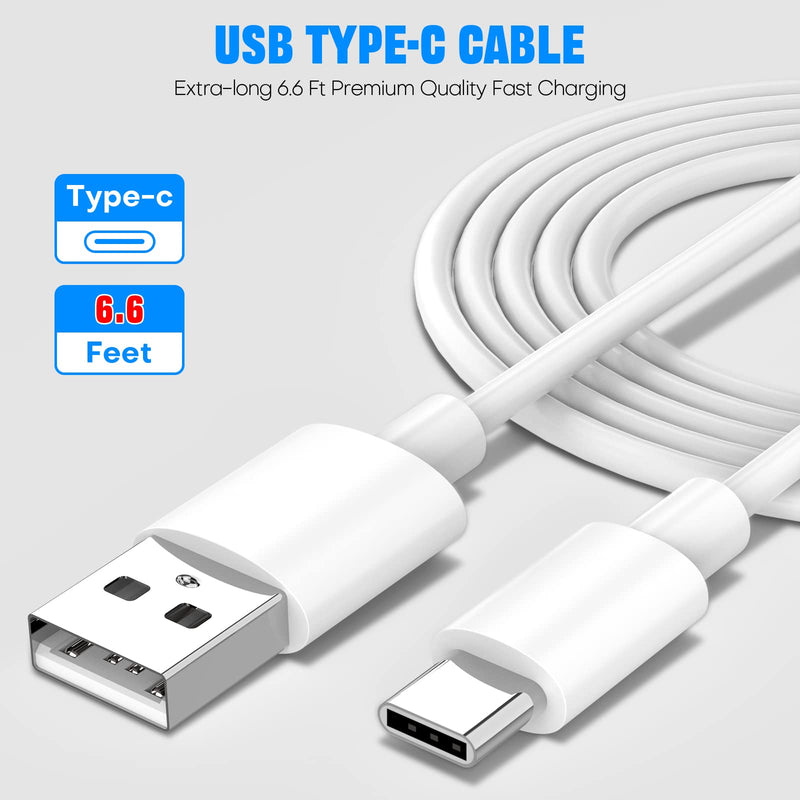 [Australia - AusPower] - Samsung Charger Fast Charging USB Type C Cable 6ft for Android Samsung Galaxy S10/S10e/S10Plus/S9/S9Plus/S8/S8Plus/A51/A52/A53/Note20/Note10/Note9/Note8/S20/S20+/S21/S21+/S22Ultra/S23/S23Ultra/S23+ 
