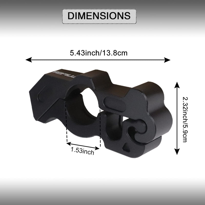 [Australia - AusPower] - AUFER Universal Heavy Duty Motorcycle Grip Handlebar Lock Throttle Lock Anti Theft Brake Lever Locking Compatible with for Motorbike Sports Bikes Scooter Mopeds ATVs (Black) Black 