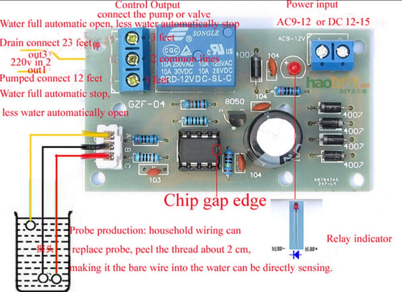 [Australia - AusPower] - HiLetgo Liquid Level Controller Sensor Water Level Detect Automatically Stop when full Automatically Add when Low 