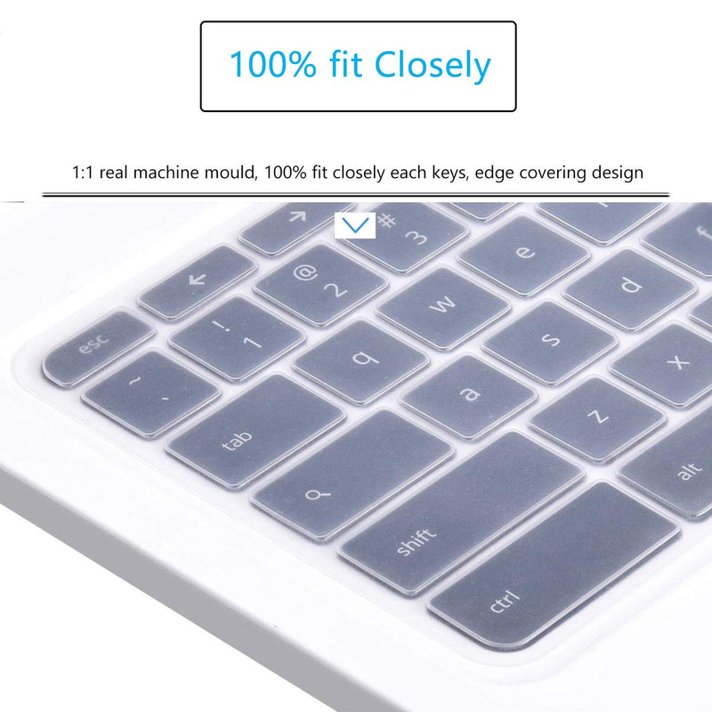 [Australia - AusPower] - Keyboard Cover Skin for Lenovo Chromebook Flex 3 11" 11.6" Laptop |Lenovo Chromebook C330 11.6" |Lenovo Flex 11 Chromebook 11.6" |Lenovo Chromebook N20 N21 N22 N23 100e 300e 500e 11.6", Clear 