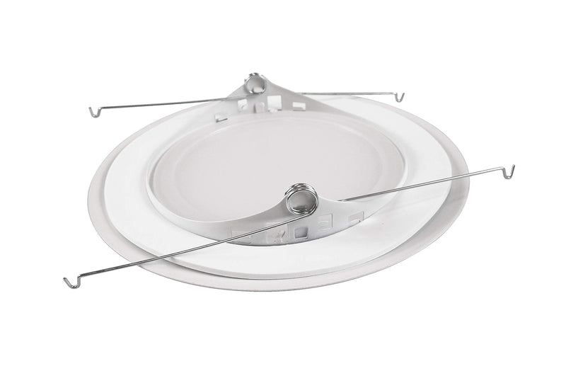 [Australia - AusPower] - NICOR Lighting 17575 Recessed Trims, White Lexan Flat Albalite Shower Trim with Plastic Trim Ring and Albalite Lens 