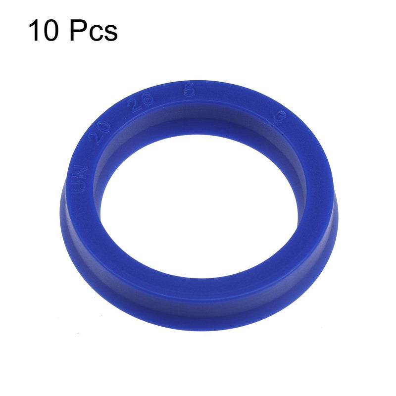 [Australia - AusPower] - uxcell UN Radial Shaft Seal 20mm ID x 26mm OD x 5mm Width PU Oil Seal, Blue Pack of 10 20mmx26mmx5mm 
