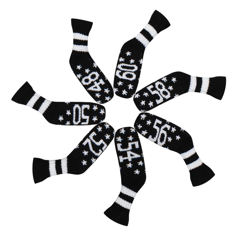 [Australia - AusPower] - Scott Edward Knitted Wedge Golf Iron Headcovers 7 PCS Club Protector 48,50,52,54,56,58,60 Degree 