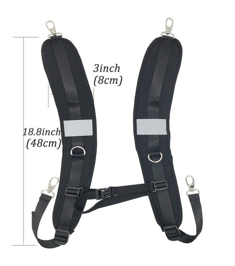 [Australia - AusPower] - Adjustable Waterproof Replacement Shoulder Strap Replacement Shoulder Straps Black 