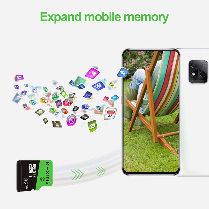 [Australia - AusPower] - KEXIN 32GB Micro SD Card 32 GB Class 10 Ultra Micro SDHC UHS-I Bulk Memory Card C10, U1, 10 Pack Bulk Micro SD Card 7).10 x 32G 