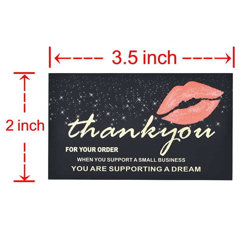 [Australia - AusPower] - 2 Pack for Supporting My Small Business Card, Elegant Floral Design (3.5 x 2 Inches - 120 Business Cards) for Online, Retail Store, Handmade Goods, Customer Package Inserts pink12 