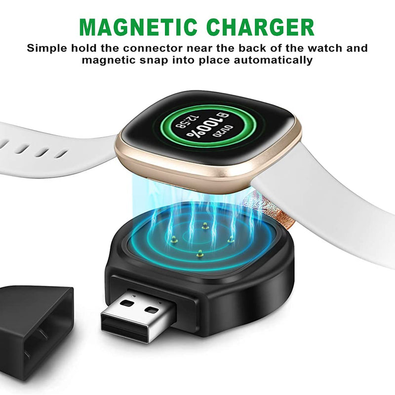 [Australia - AusPower] - Watch Charger for Versa 3 Smartwatch, Sense Smartwatch Magnetic USB Fast Charger 