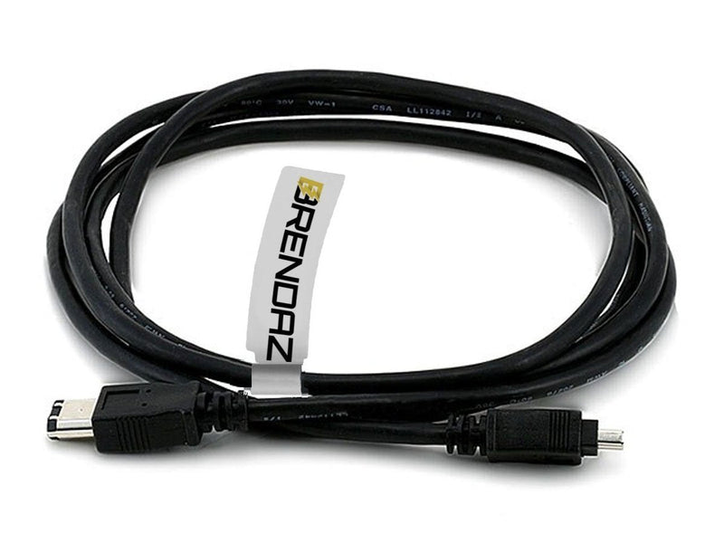 [Australia - AusPower] - BRENDAZ 3-Feet FireWire DV Cable iLink IEEE-1394 6P-4P M/M Compatible with Sony HVR-HD1000U HVR-A1U, HDR-FX7 HDR-FX1000, DCR-VX2100, CCD-TRV108 Hi8 Camcorder 