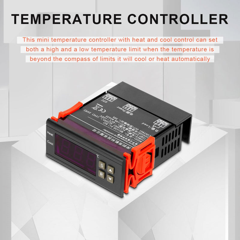 [Australia - AusPower] - 30A Digital Temperature Controller Refrigeration Heating Regulator with Heat and Cool Control MH1230A AC220V 