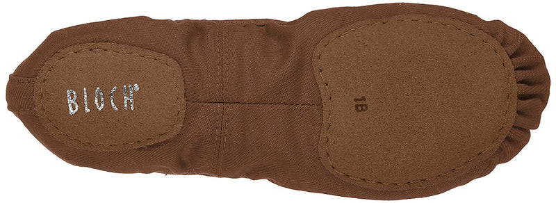 [Australia - AusPower] - Bloch Dance Women's Performa Stretch Canvas Split Sole Ballet Shoe/Slipper 1 Little Kid Cocoa 