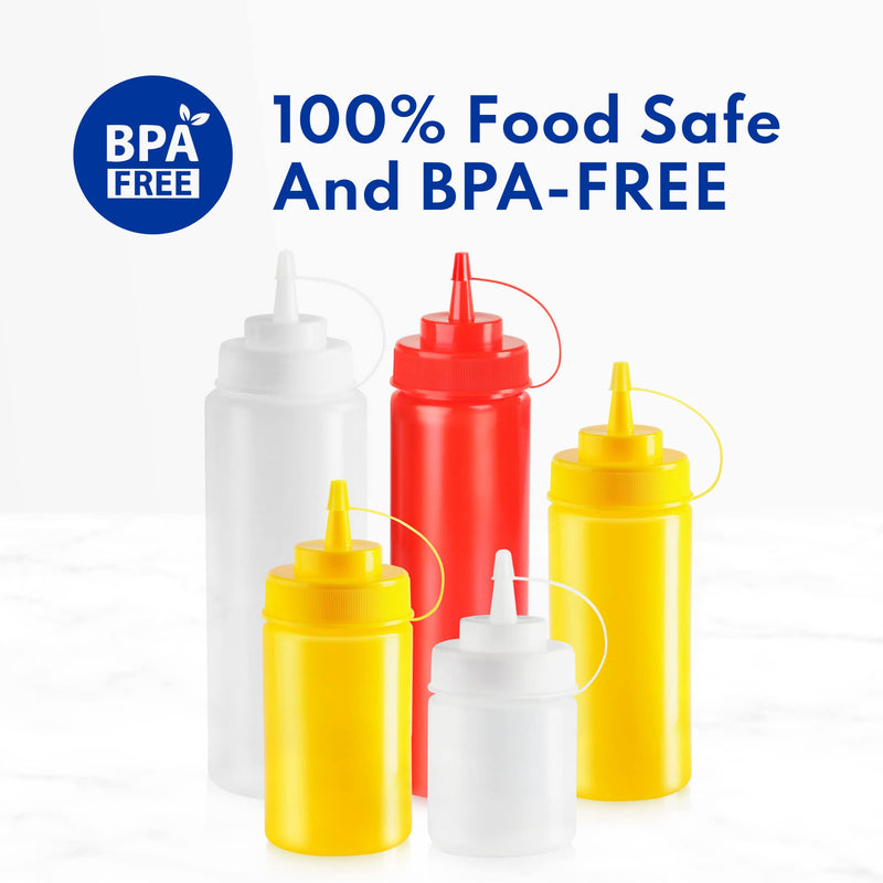 [Australia - AusPower] - New Star Foodservice 26344 Squeeze Bottles, Plastic, Wide Mouth, 16 oz, Red, Pack of 6 16 oz 6-Pack 