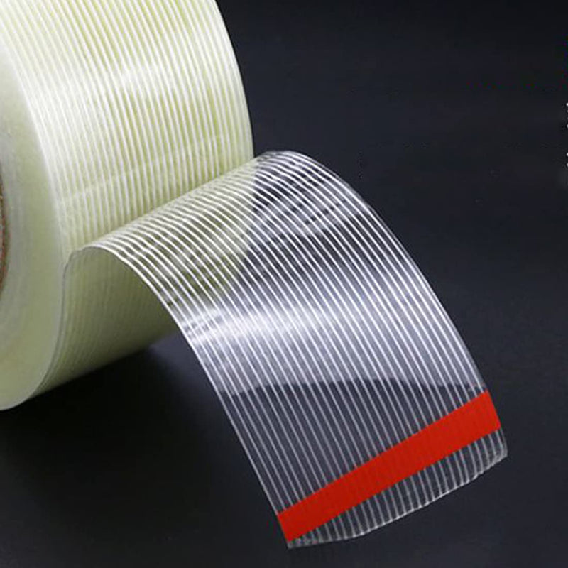 [Australia - AusPower] - Mono Filament Strapping Tape, 2 Roll 1/2 inch x 60 yds, Heavy Duty Transparent Reinforced Fiberglass Tape, Fiberglass Reinforced Filament Strapping Tape 