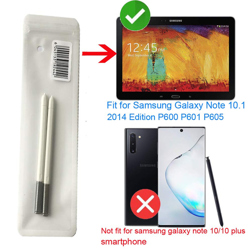 [Australia - AusPower] - NewSilkRoad 2PCS Replacement S Pen Stylus for Samsung Galaxy Note 10.1 2014 Edition P600 P601 P605,White(Not fit for samsung galaxy note 10 smartphone) 