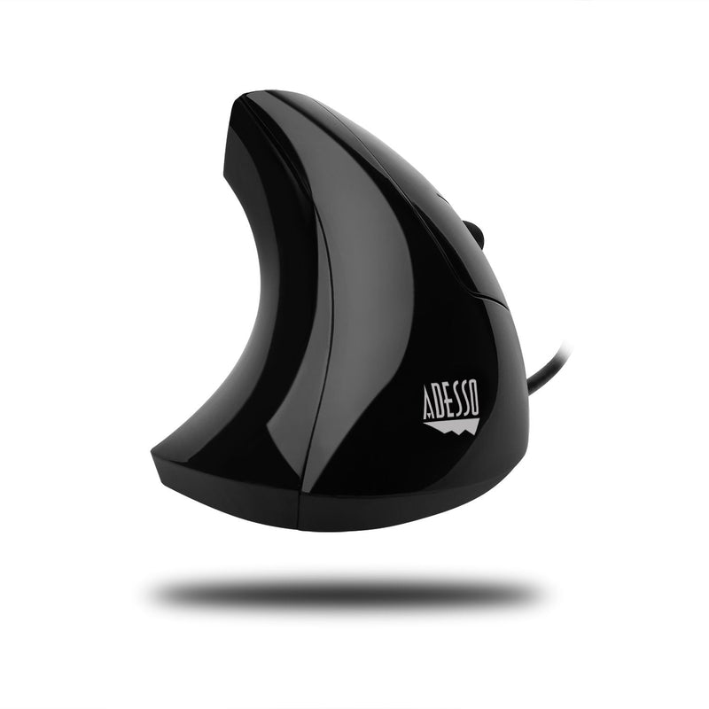 [Australia - AusPower] - Adesso iMouseE1 - Vertical Ergonomic Illuminated Optical 6-Button USB Mouse - Right Hand Orientation, Black 