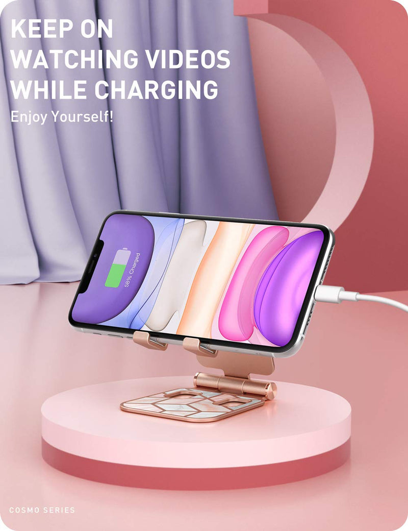 [Australia - AusPower] - i-Blason Cell Phone Stand, Foldable Adjustable Phone Mount Holder , Compatible with iPhone 13/iPhone 12/11/Galaxy S21/Pixel 6, Android Smartphones, All Smart Phone (Marble) (Marble) 