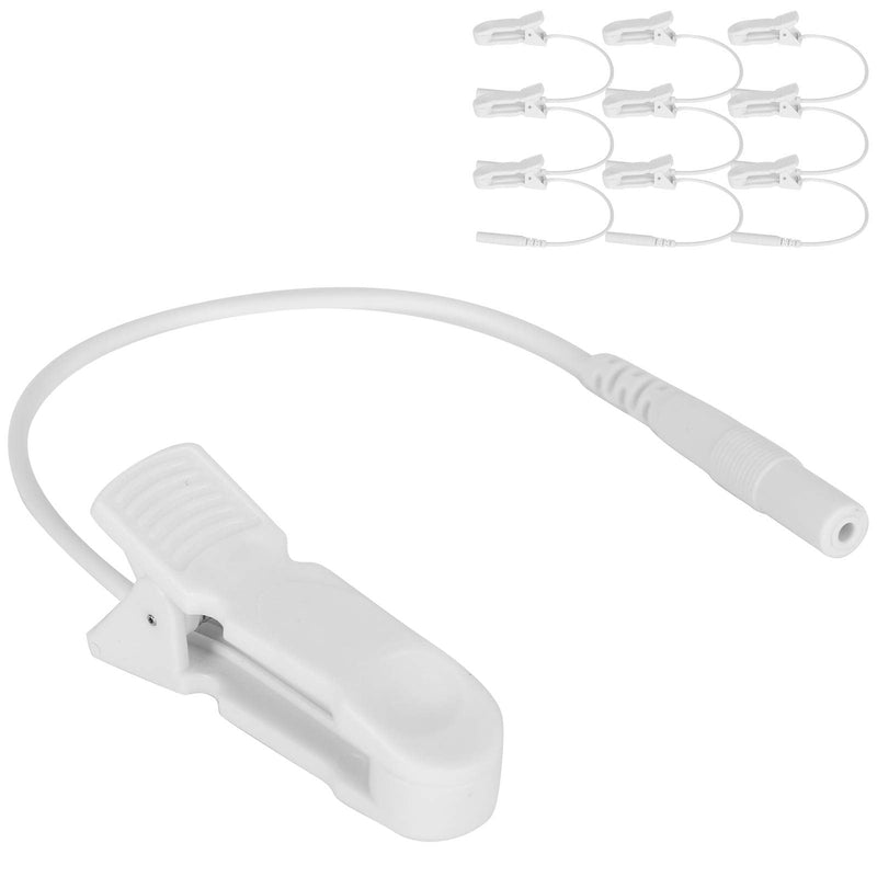 [Australia - AusPower] - 10pcs 2.0mm Ear Clip Electrode Wire Electrode Lead Cable Durable Connecting Cable for Digital TENS Massage Machine Breast Ear Massage Clip, Clip Lead Wire Ear Clip Electrode Cable 