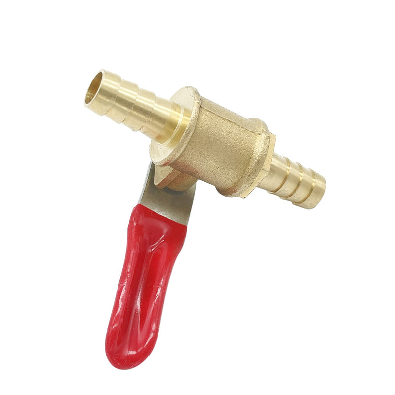 [Australia - AusPower] - Metaland Brass 3/8" Barb Valve 2 Way Shut-Off Valve for Water Fuel Air 10mm Pex Tubing (Pack of 2) 